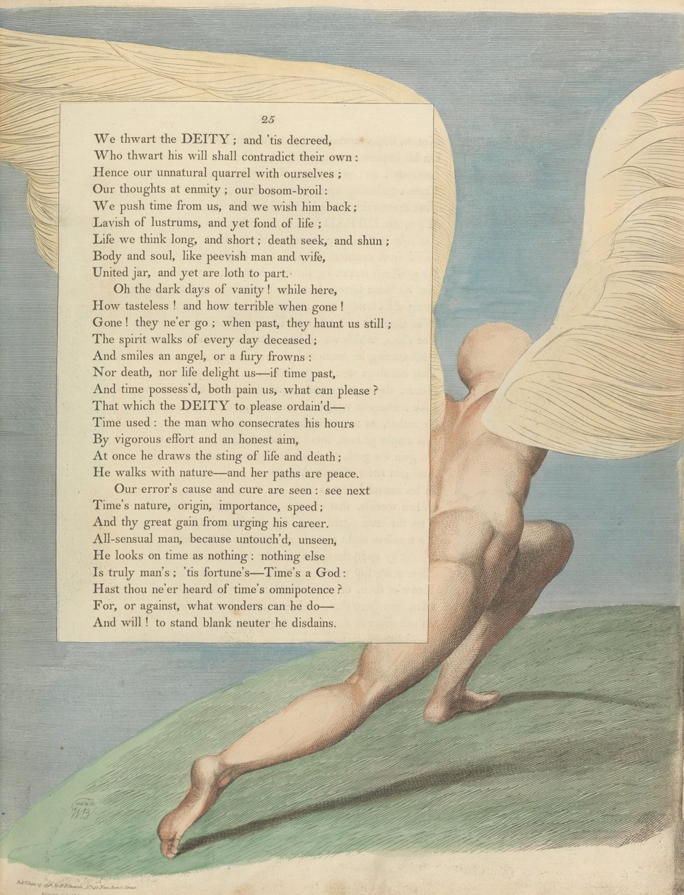 Nocne myśli Youngów, strona 25, autorstwa William Blake