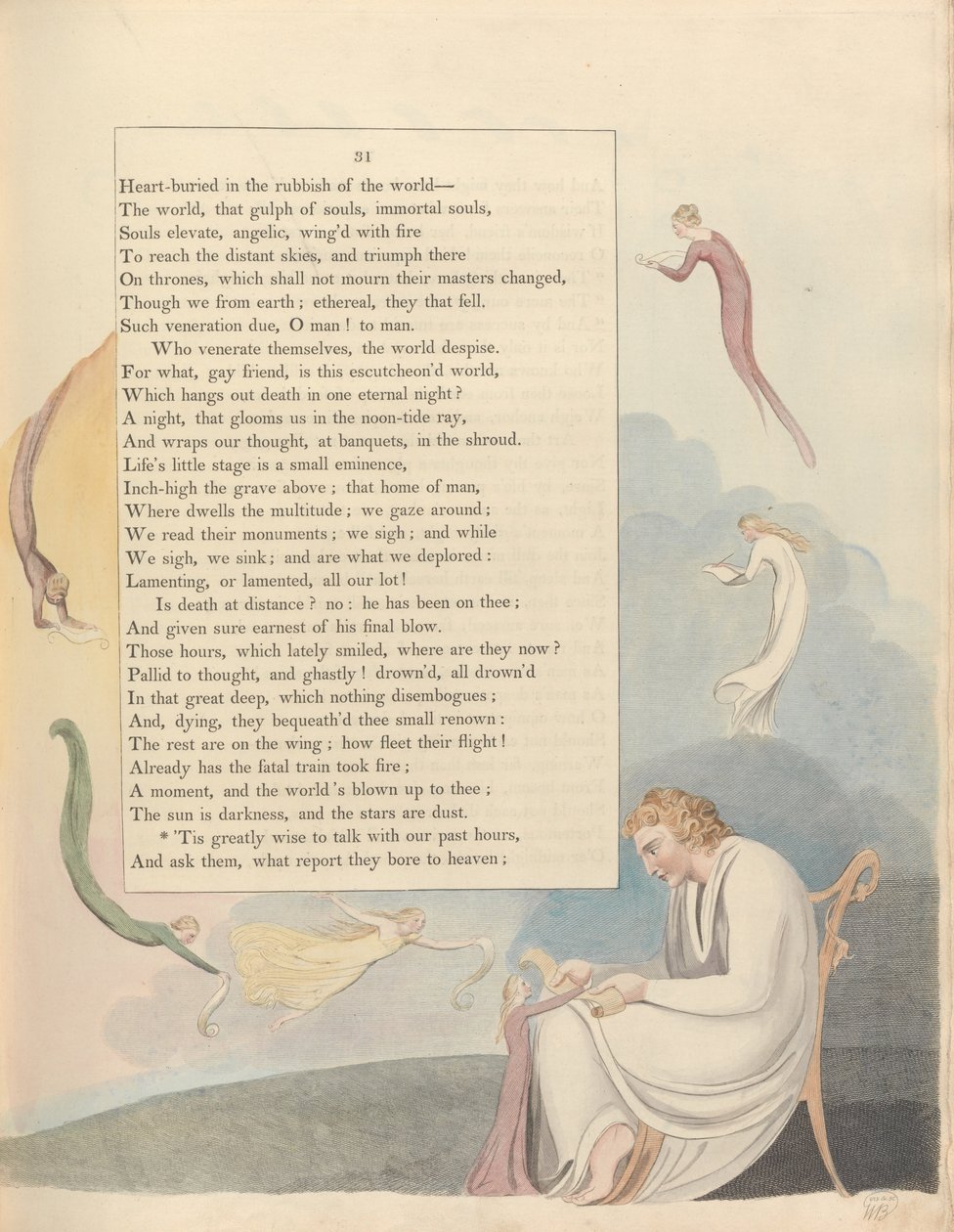 Młode Nocne Myśli, Strona 31, autorstwa William Blake