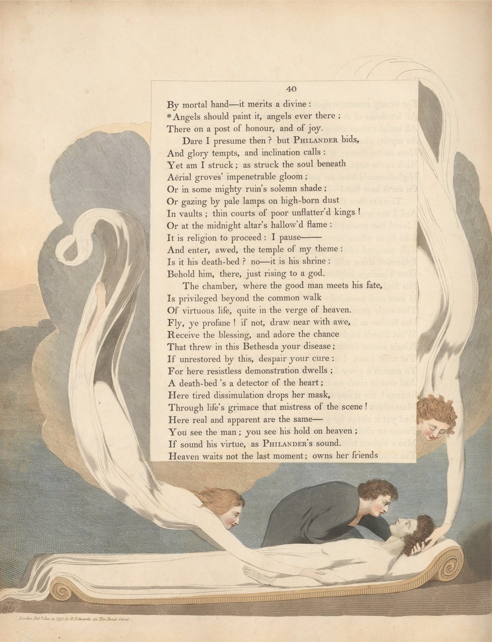 Młode nocne myśli, Strona 40, Anioły powinny to malować, Anioły zawsze tam autorstwa William Blake