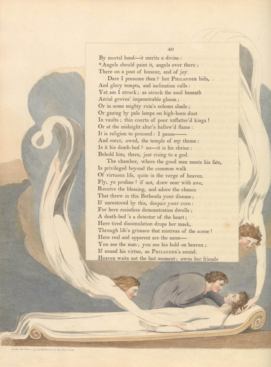 Młode Nocne Myśli, Strona 40, Anioły powinny to namalować, anioły zawsze tam autorstwa William Blake