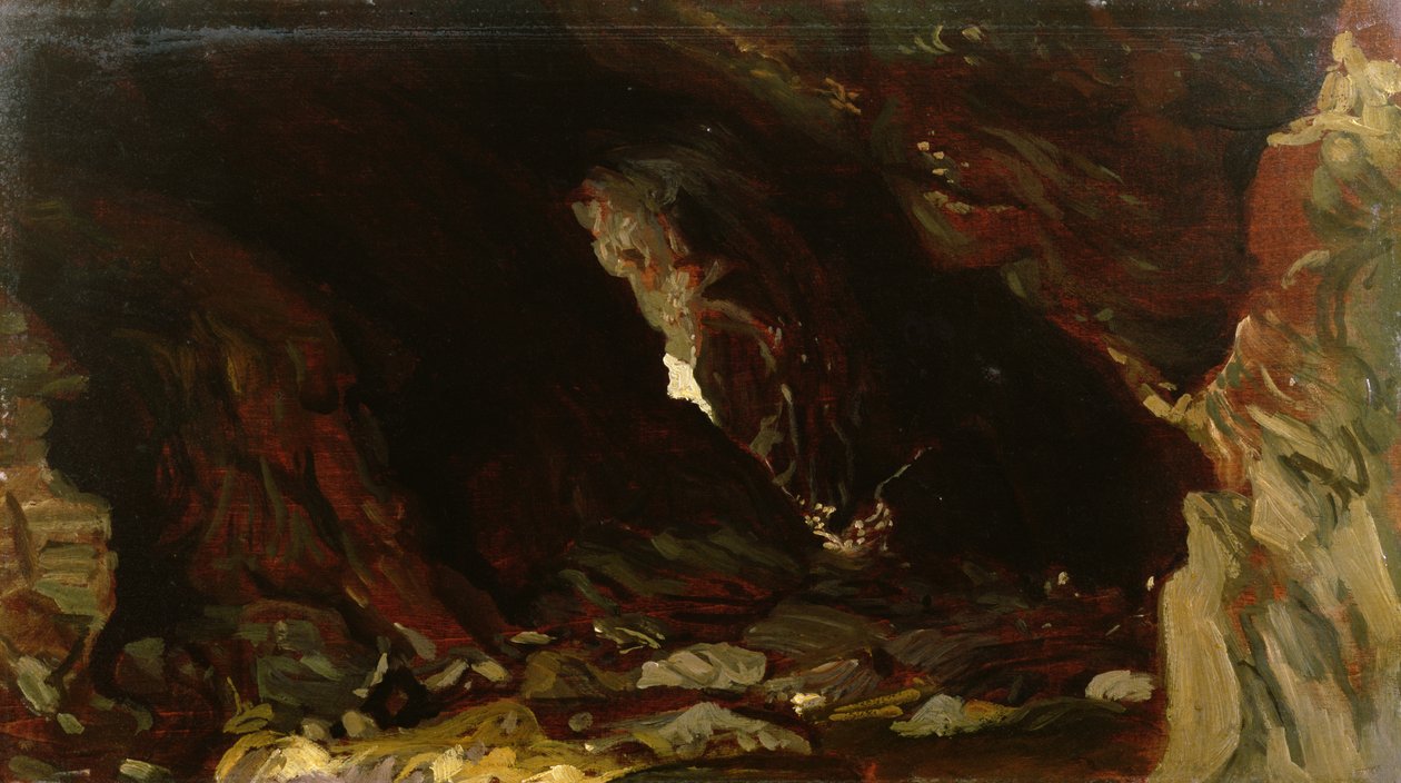Jaskinia, Tintagel autorstwa William Blake Richmond