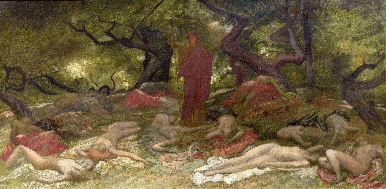 Dionizos i Bachantki, ok. 1900 autorstwa William Blake Richmond