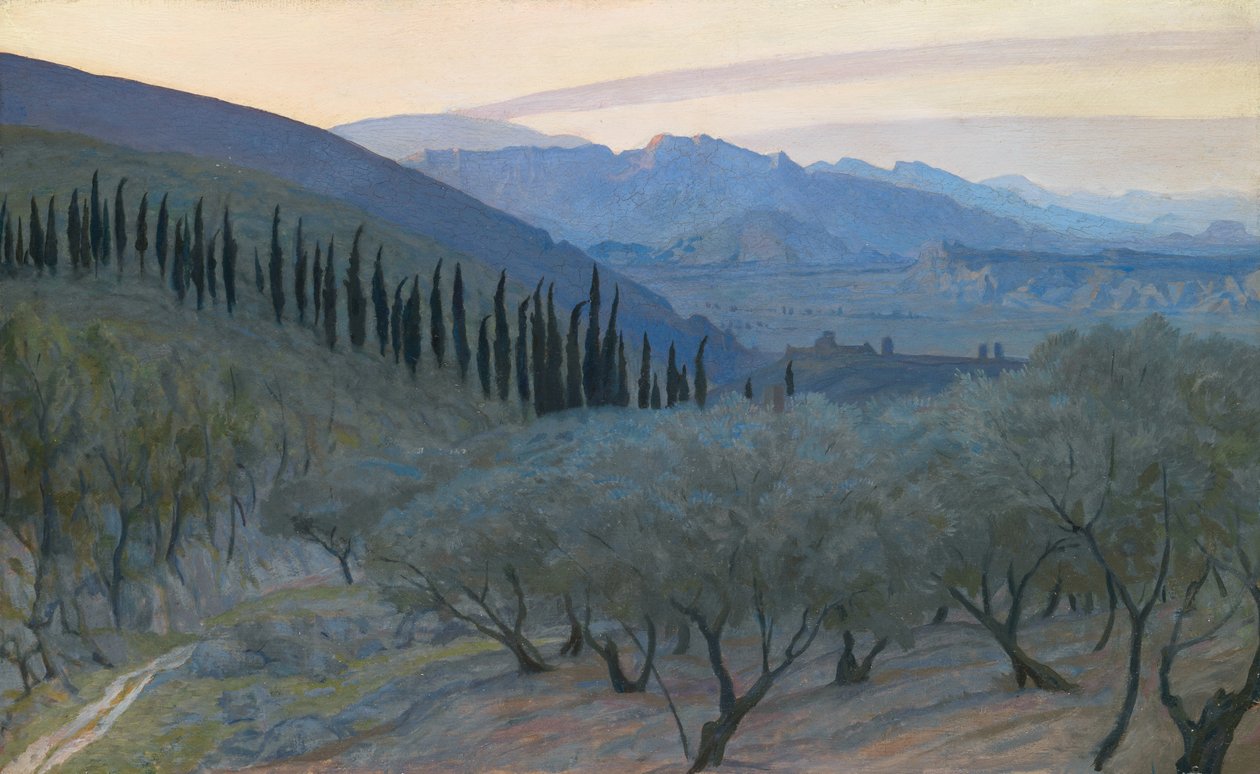 Wschód słońca, Umbria, 1914 autorstwa William Blake Richmond