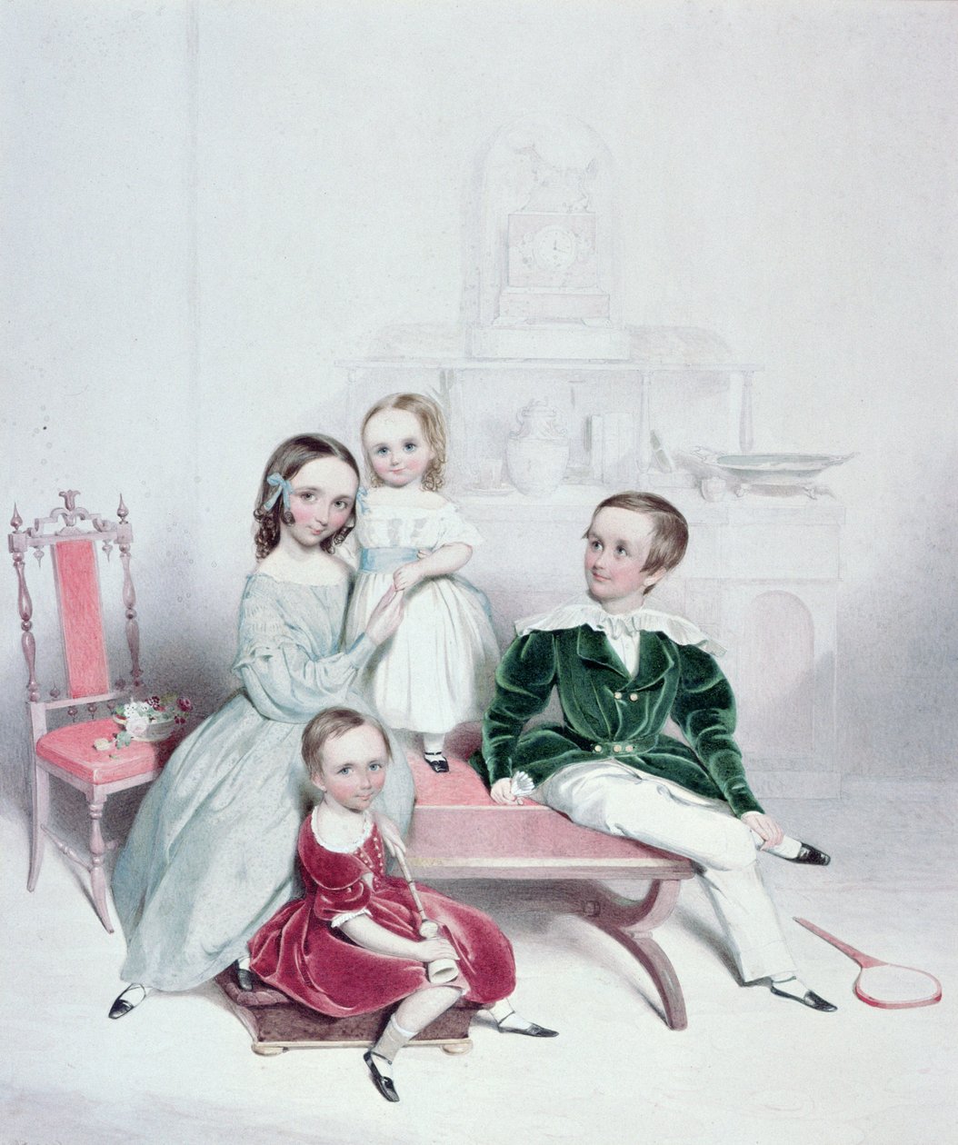 Grupa dzieci, XIX w.; autorstwa William Henry James Boot