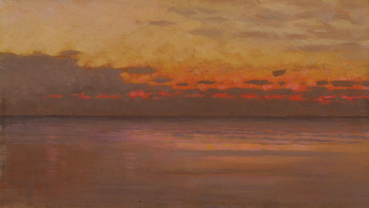 Zachód słońca nad morzem autorstwa William Morris