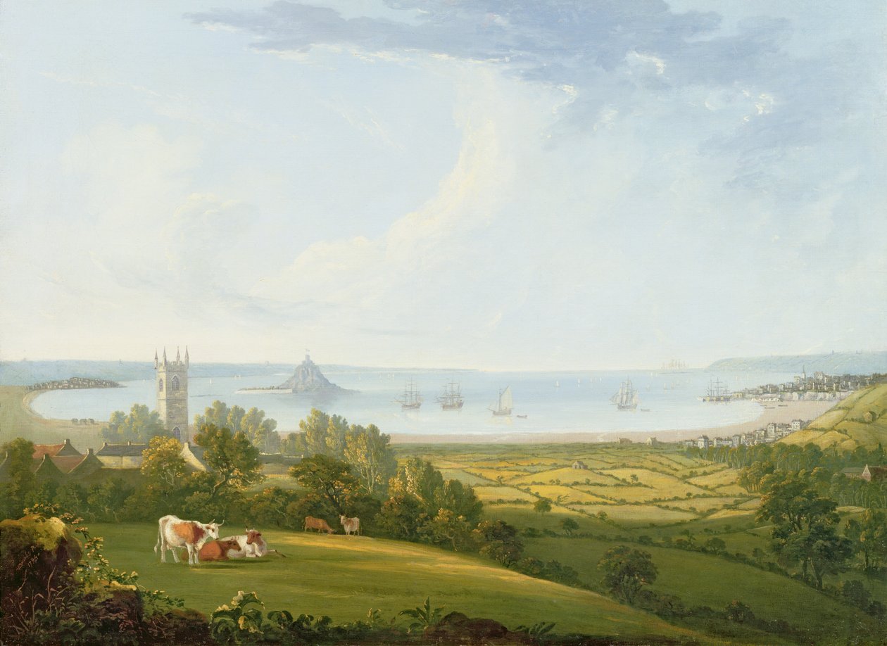 Mounts Bay z Ludgvan, 1790 autorstwa William Brooks