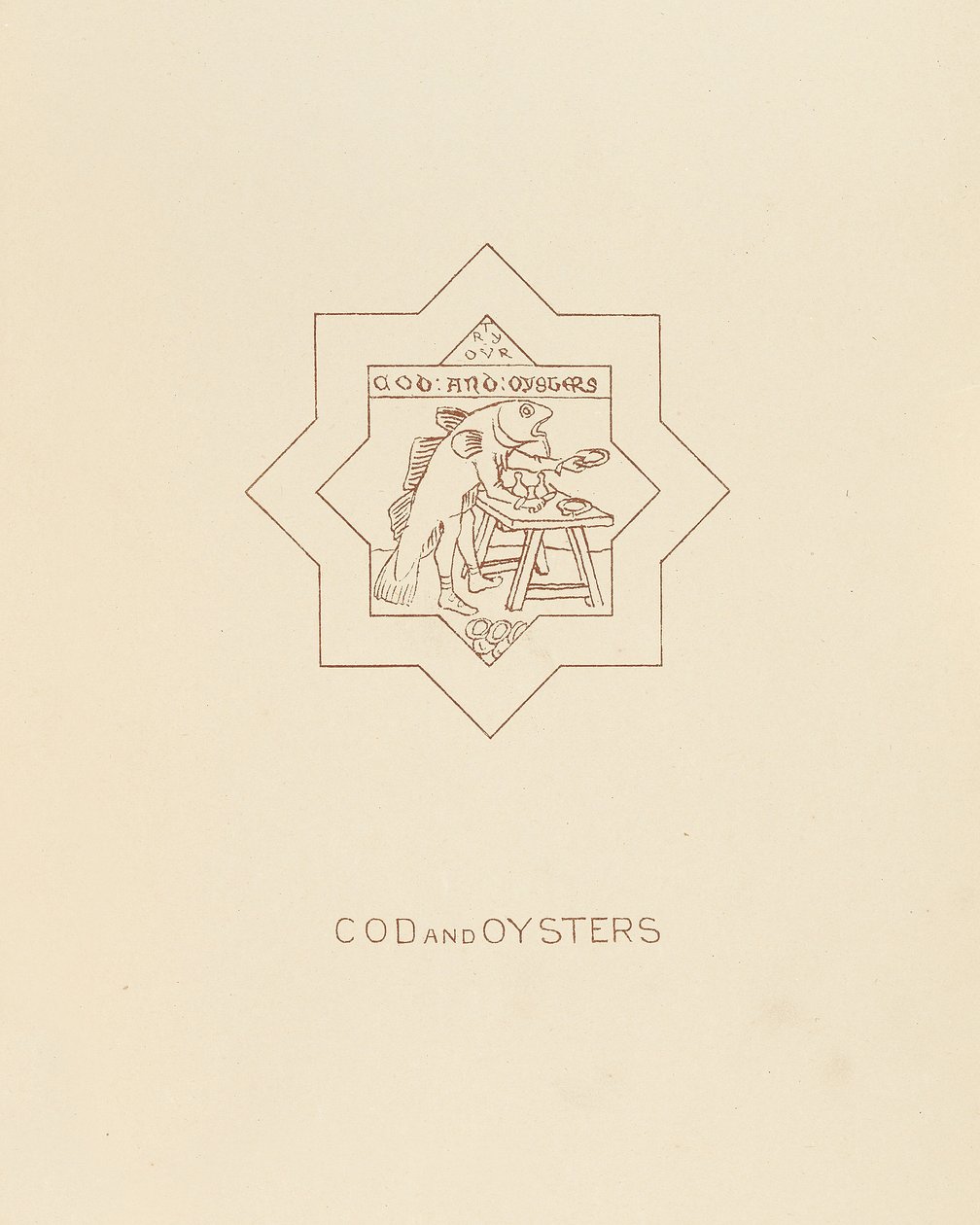 Dorsz i ostrygi, 1878 autorstwa William Burges