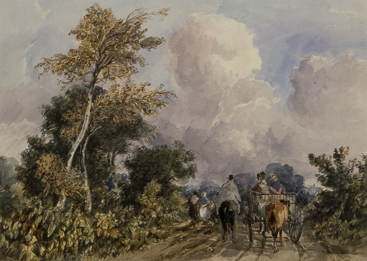 On the Deal Road, niedaleko Canterbury, XIX wiek autorstwa Henry William Burgess