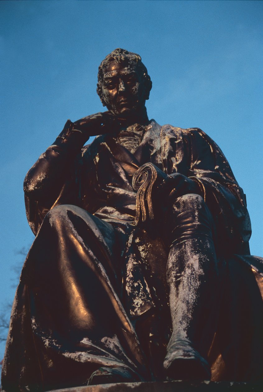 Detal posągu dr Edwarda Jennera z brązu 1749-1823 patrz także 155198 autorstwa William Calder Marshall