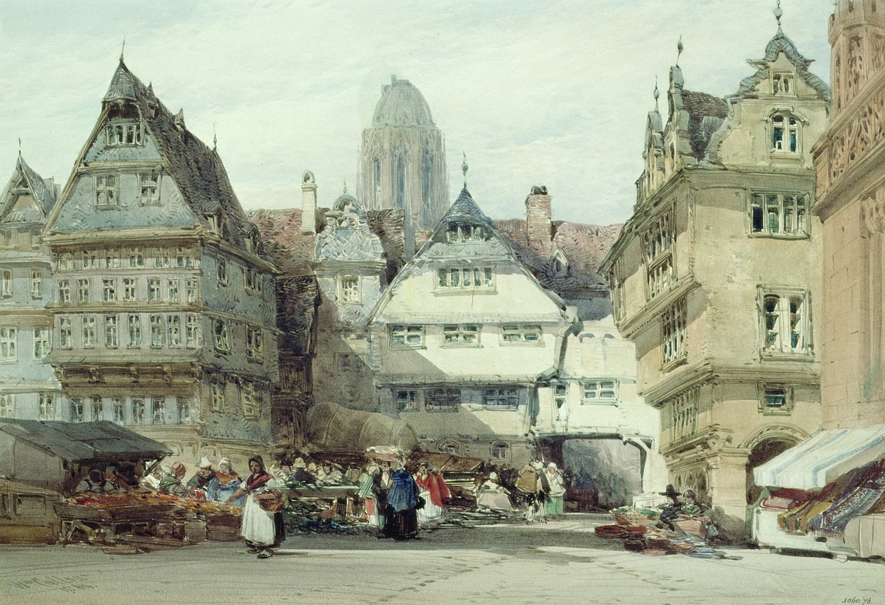 Rynek, Frankfurt autorstwa William Callow