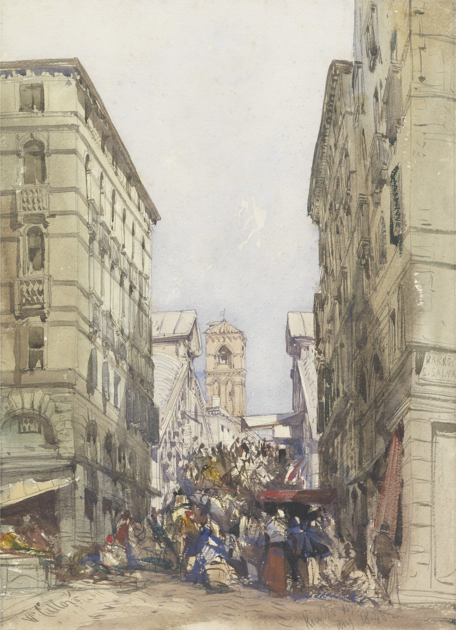 Rialto, sierpień 1846 r autorstwa William Callow