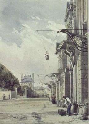 Rue de Rivoli, w pobliżu Tuileries, Paryż autorstwa William Callow