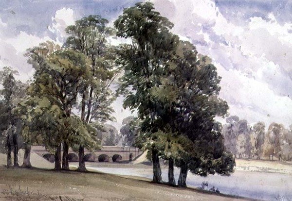 Widok na Serpentine, Hyde Park autorstwa William Callow