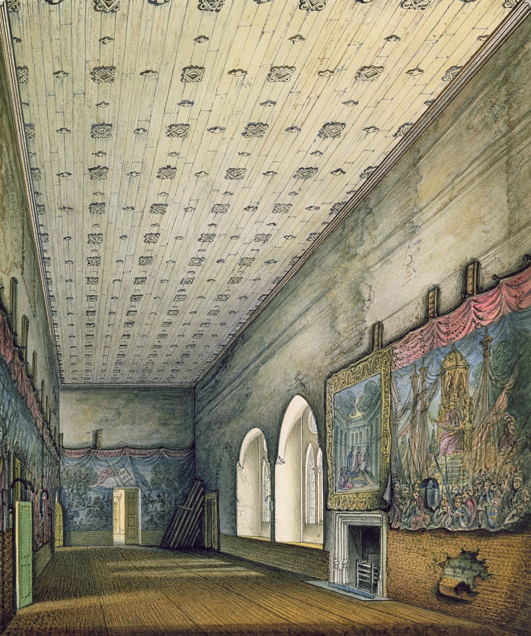 Sala Pałacu Westminsterskiego, ok. 1817 r. autorstwa William Capon