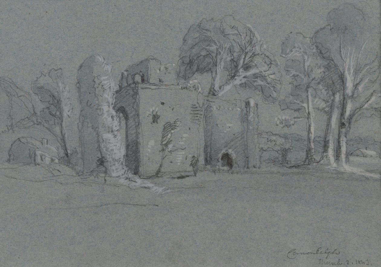 Cranleigh, 2 listopada 1843 (ołówek na szarym papierze podkreślony białym) autorstwa William Cave Thomas