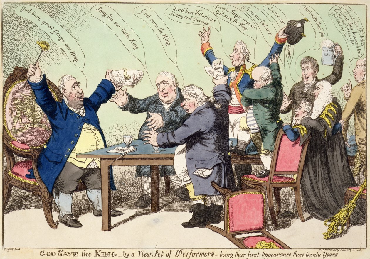 God Save the King, przez nowy zestaw wykonawców, będąc ich pierwszym występem od dwudziestu lat, wydany w marcu 1805 r. autorstwa William Charles