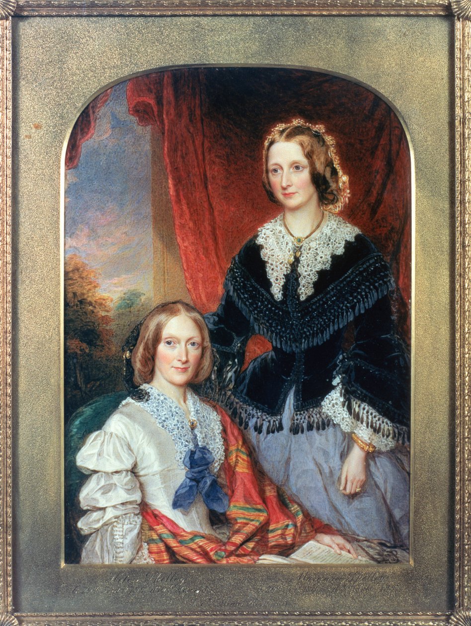 L do R Helen Shelley (1799-1885) i Margaret Shelley (1801-1887) autorstwa William Charles Ross