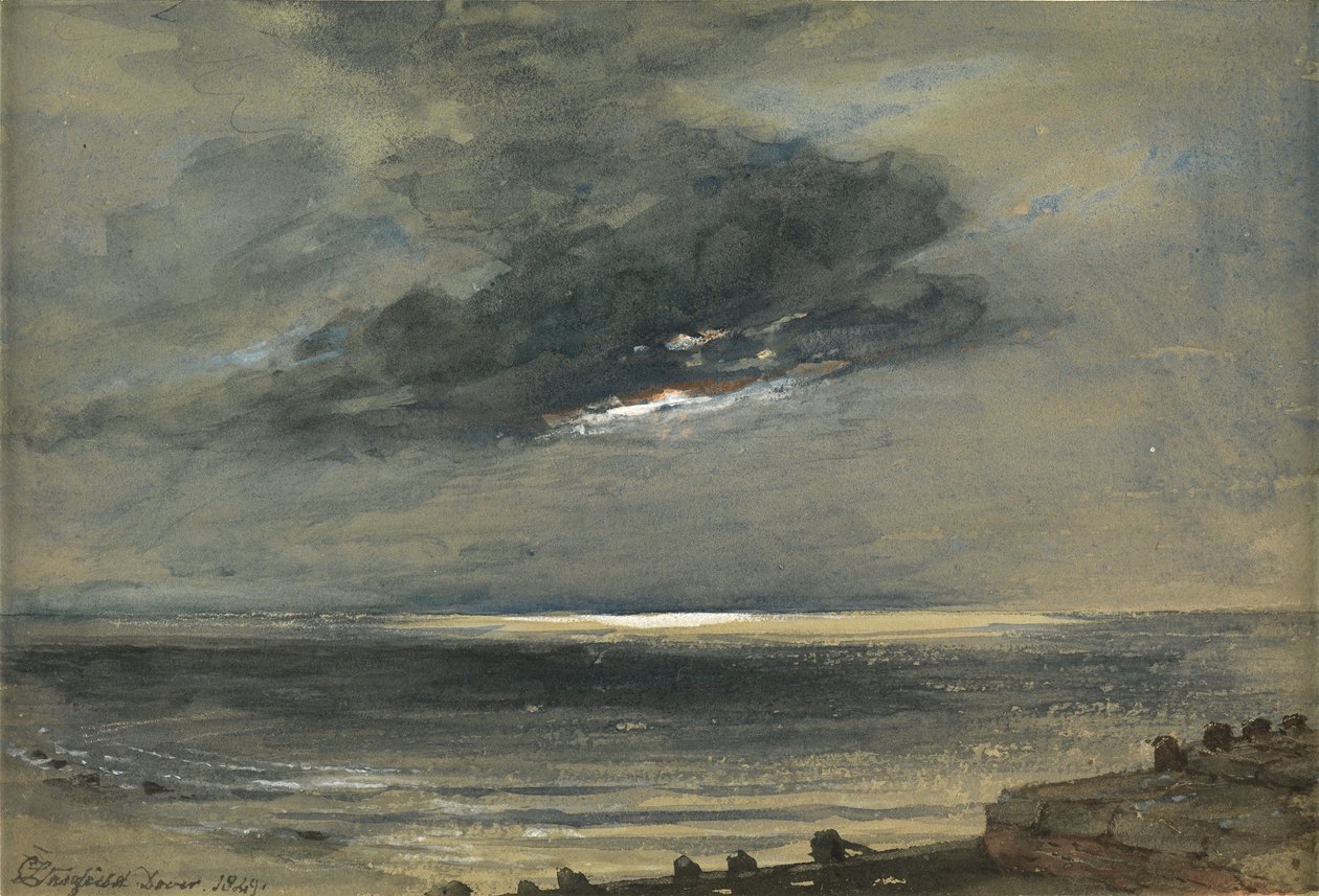 Dover, 1849 (wc i pne na papierze) autorstwa Clarkson Frederick Stanfield