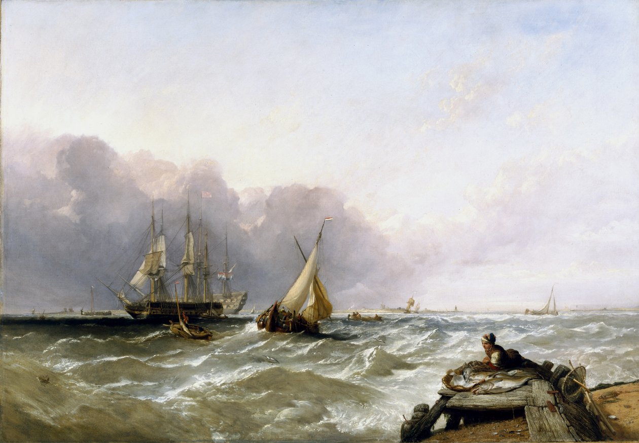 Wysyłka z holenderskiego wybrzeża, c.1830 autorstwa Clarkson Frederick Stanfield
