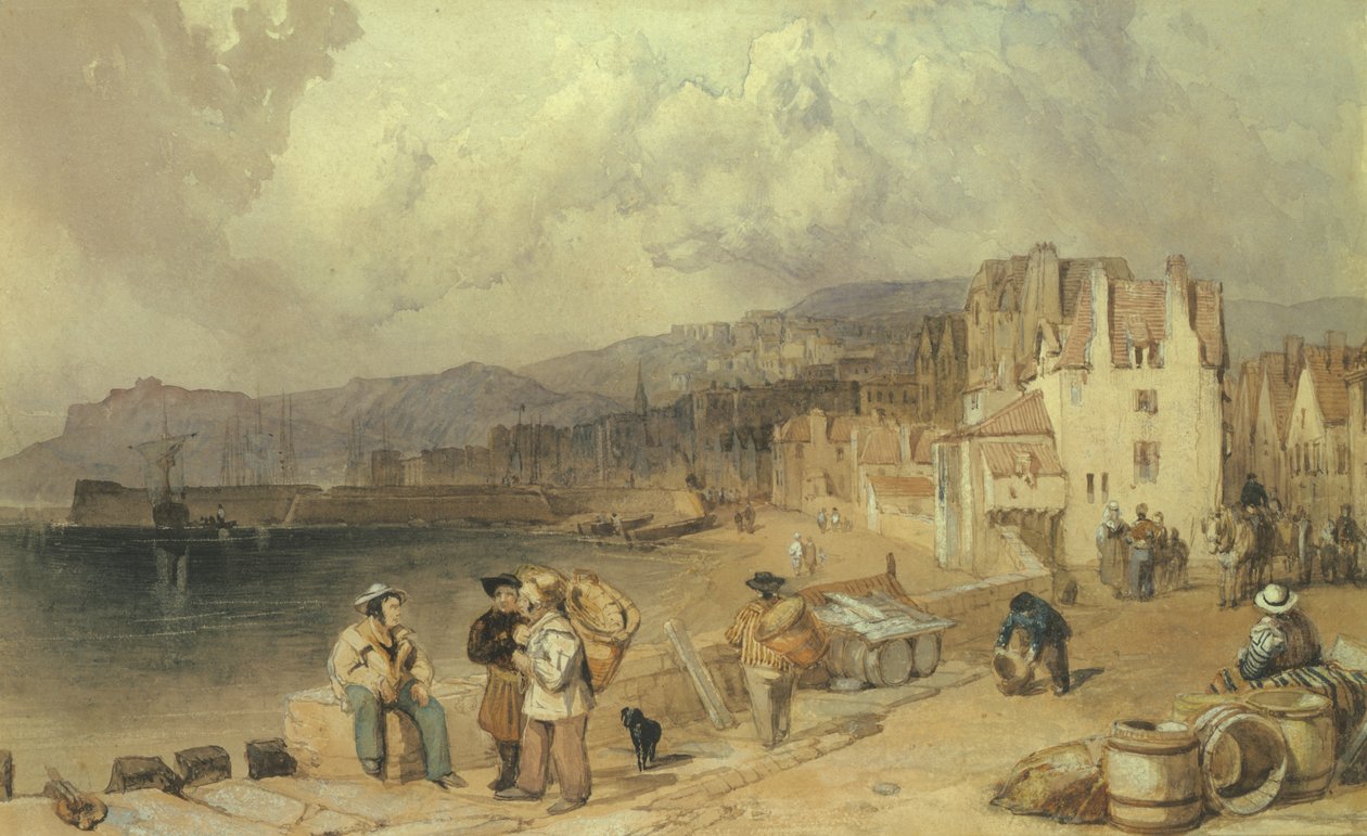 St. Peters Port, Guernsey (wc na papierze) autorstwa Clarkson Frederick Stanfield