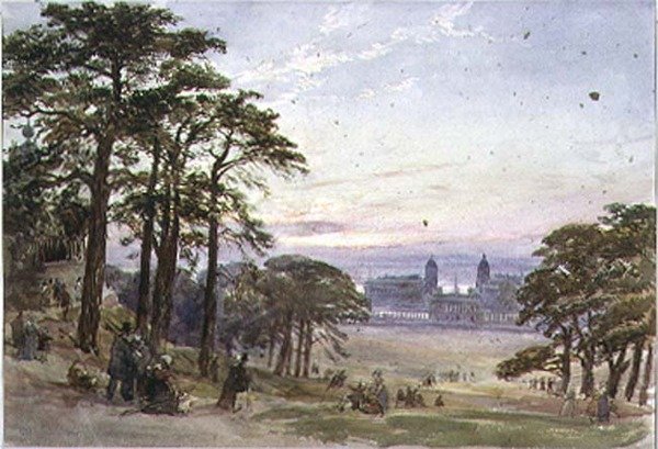 Szpital Greenwich z Obserwatorium, XIX w. autorstwa William Collingwood