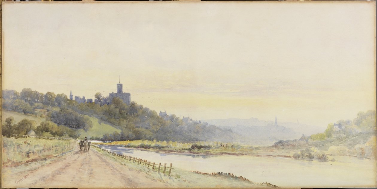 Warkworth (akwarela, bodycolor i ołówek na papierze) autorstwa William Cosens Way