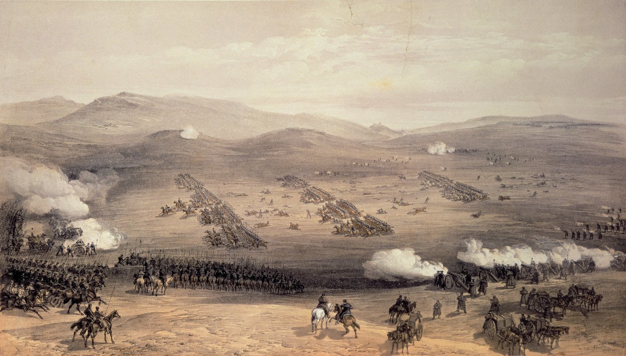 Хөнгөн морин цэргийн бригадын үүрэг, 1854 оны 10-р сарын 25, Э. Уолкерын сийлбэр, паб. Colnaghi und Co, 1855 (дэлгэрэнгүйг 121088-аас үзнэ үү)поли autorstwa William Crimea Simpson