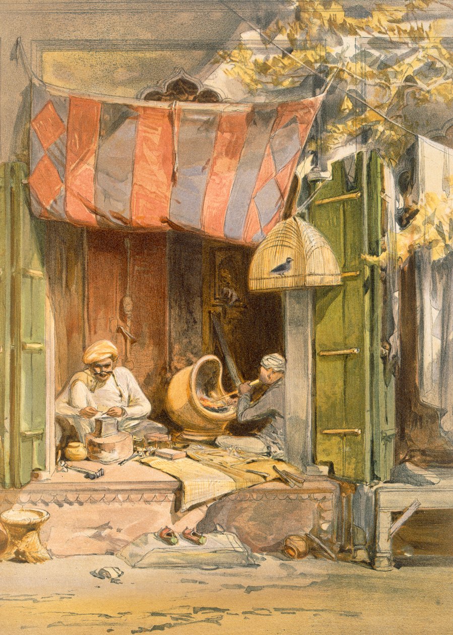 Delhi - Jubiler, z „Indie Ancient and Modern”, 1867 autorstwa William Crimea Simpson