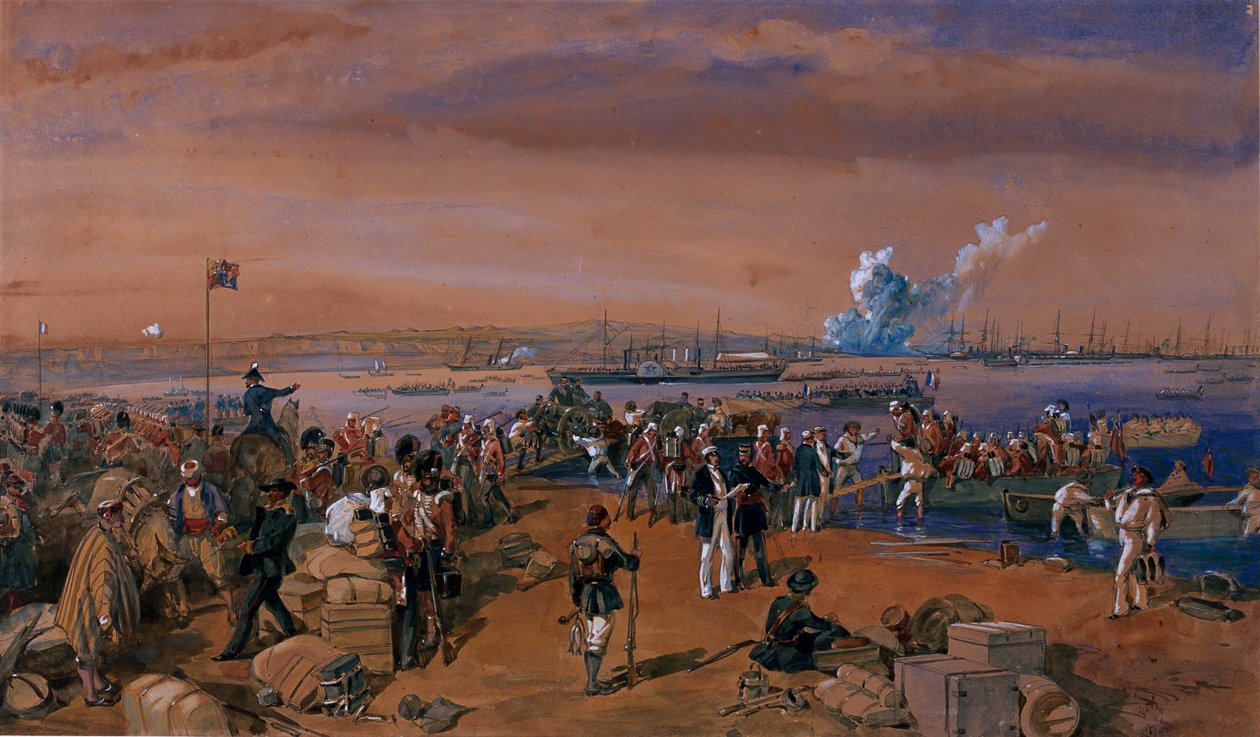 Wyokrętowanie – Kercz, 24 maja 1855 autorstwa William Crimea Simpson