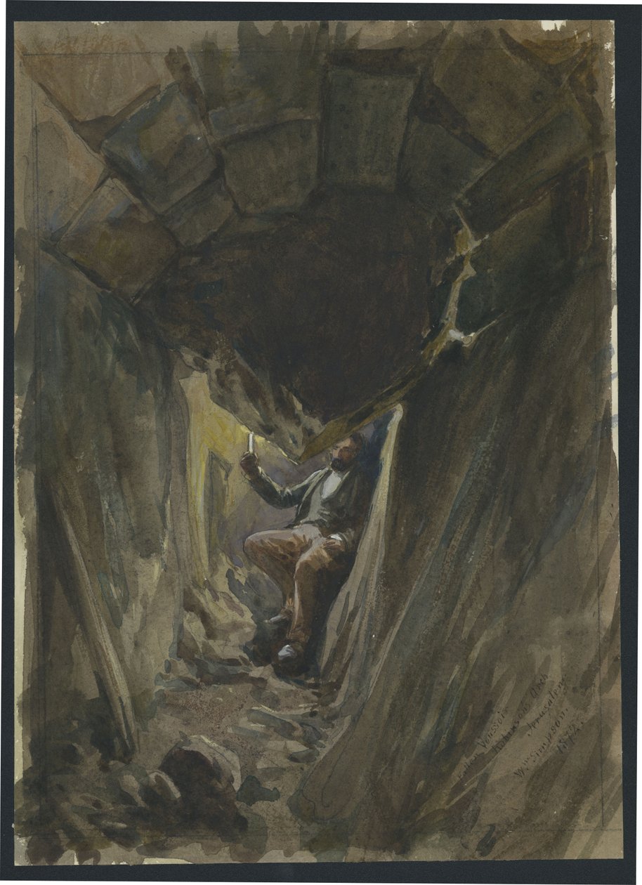 Łuk Robinsona, Jerozolima (wc i ołówek na papierze) autorstwa William Crimea Simpson