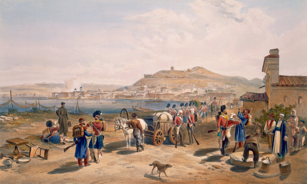 Kertch z Północy, płyta z „Siedziba wojny na wschodzie”, wyd. autor: Paul und Dominic Colnaghi und Co., 1856 autorstwa William Crimea Simpson