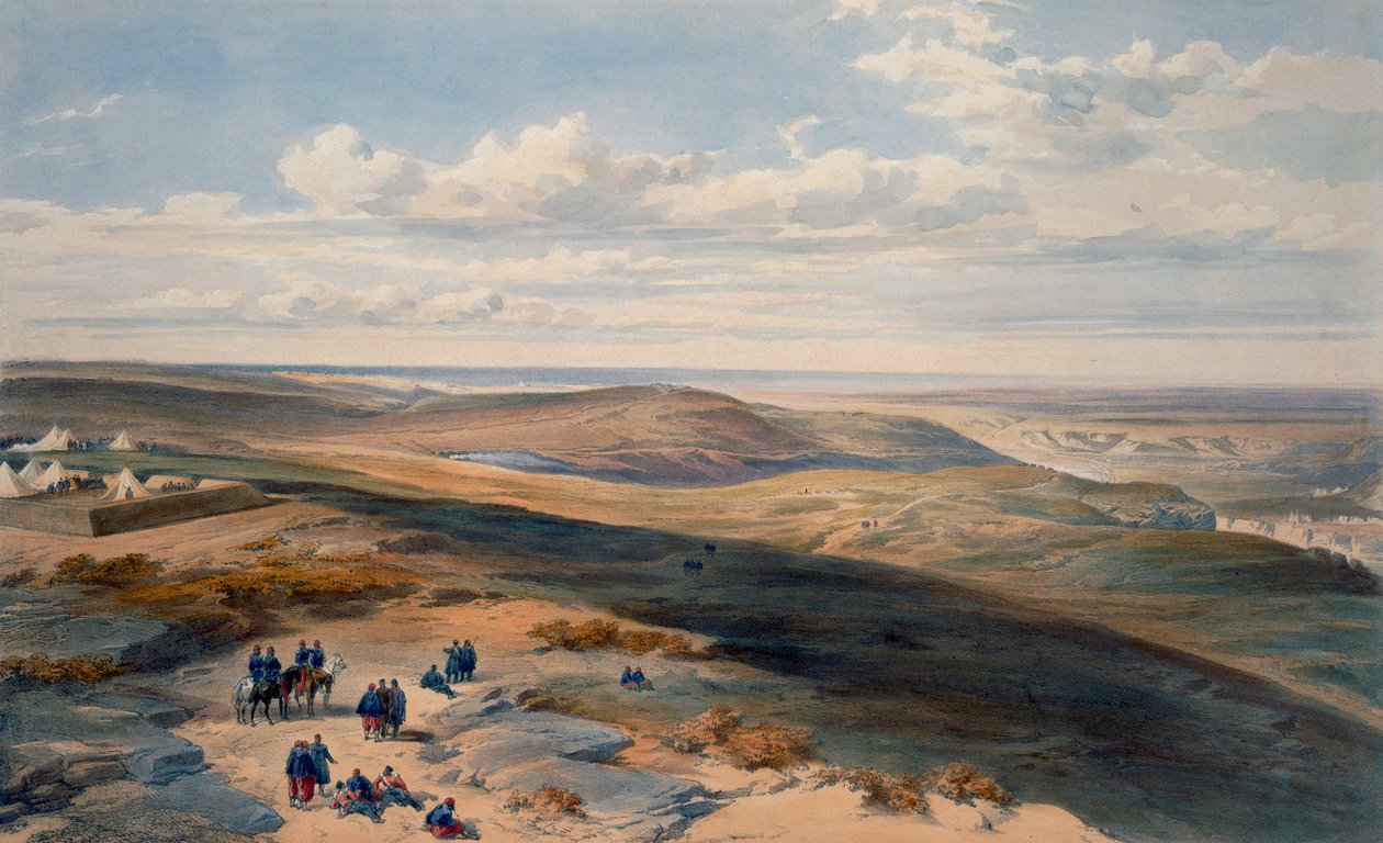Pole Inkermana, płyta z filmu „Siedziba wojny na wschodzie”, wyd. autor: Paul und Dominic Colnaghi und Co., 1856 autorstwa William Crimea Simpson