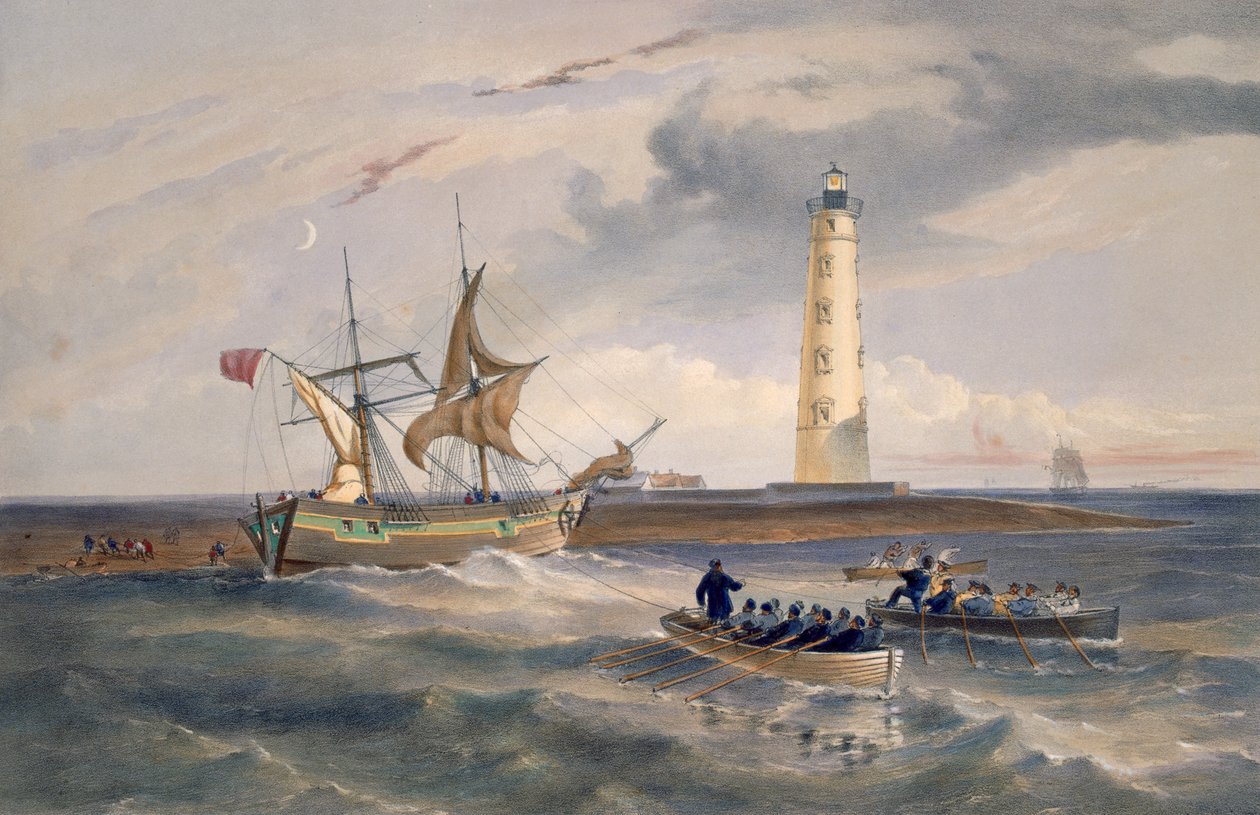 Latarnia morska na przylądku Chersonese, zdjęcie z "The Seat of War in East", opublikowane przez Colnaghi and Co., 1856 r. autorstwa William Crimea Simpson