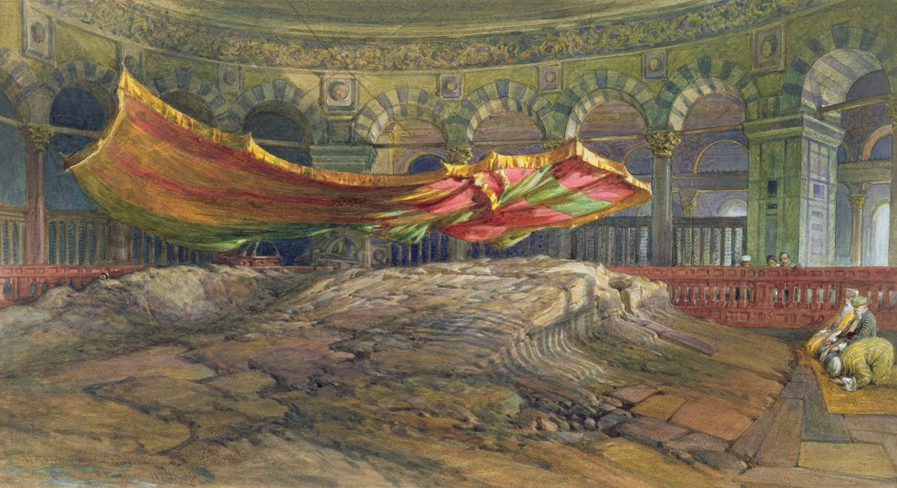 Sakrah czyli Święta Skała, Jerozolima, 1876 (wc) autorstwa William Crimea Simpson