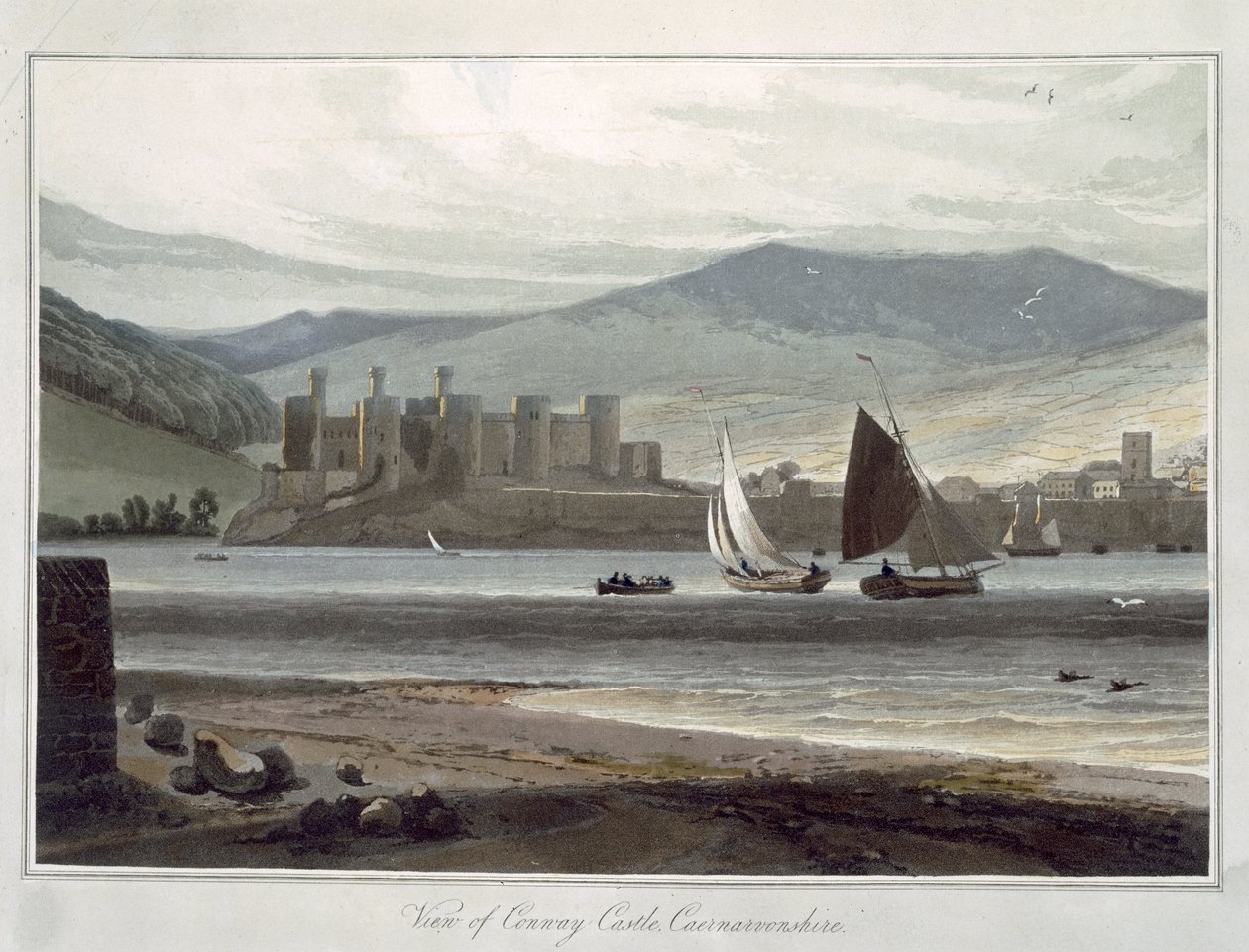 Rassella, near Kilmartin, Loch Creran, Argyll, from "A Voyage Around Great Britain Undertaken between the Years 1814 and 1825", published 1817 (aquatint) autorstwa William Daniell