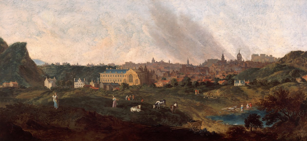 Widok na Edynburg, 1759 r. autorstwa William Delacour
