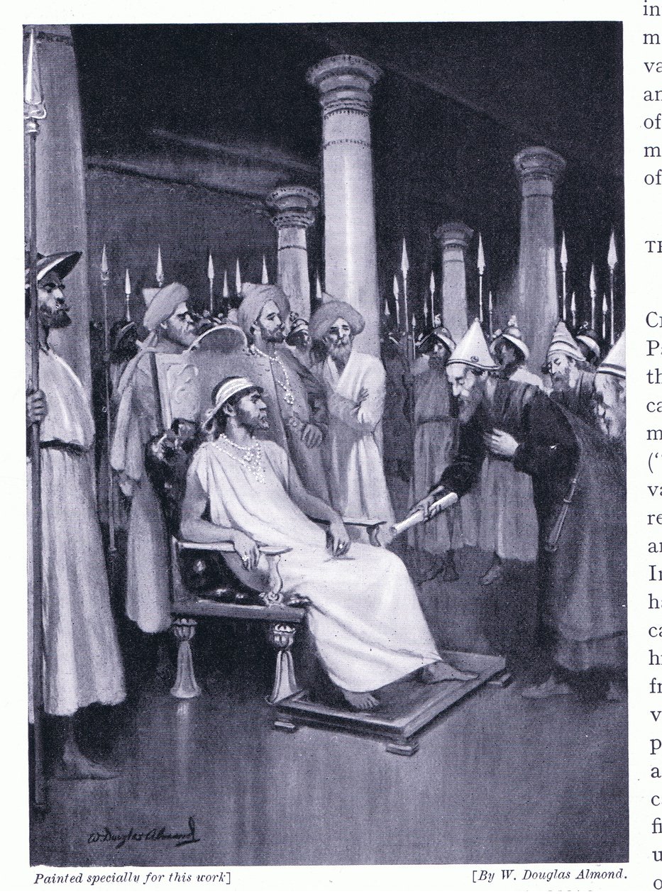 Gondofares otrzymuje list od św. Tomasza 45 AD autorstwa William Douglas Almond