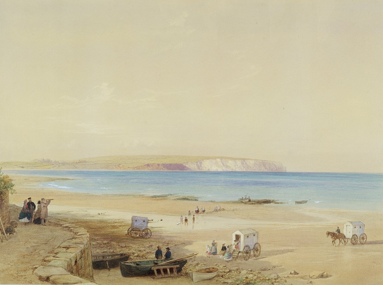 Culver Cliff, Isle of Wight (toaleta, długopis i atrament, kolor ciała i ołówek na papierze) autorstwa William Dyce