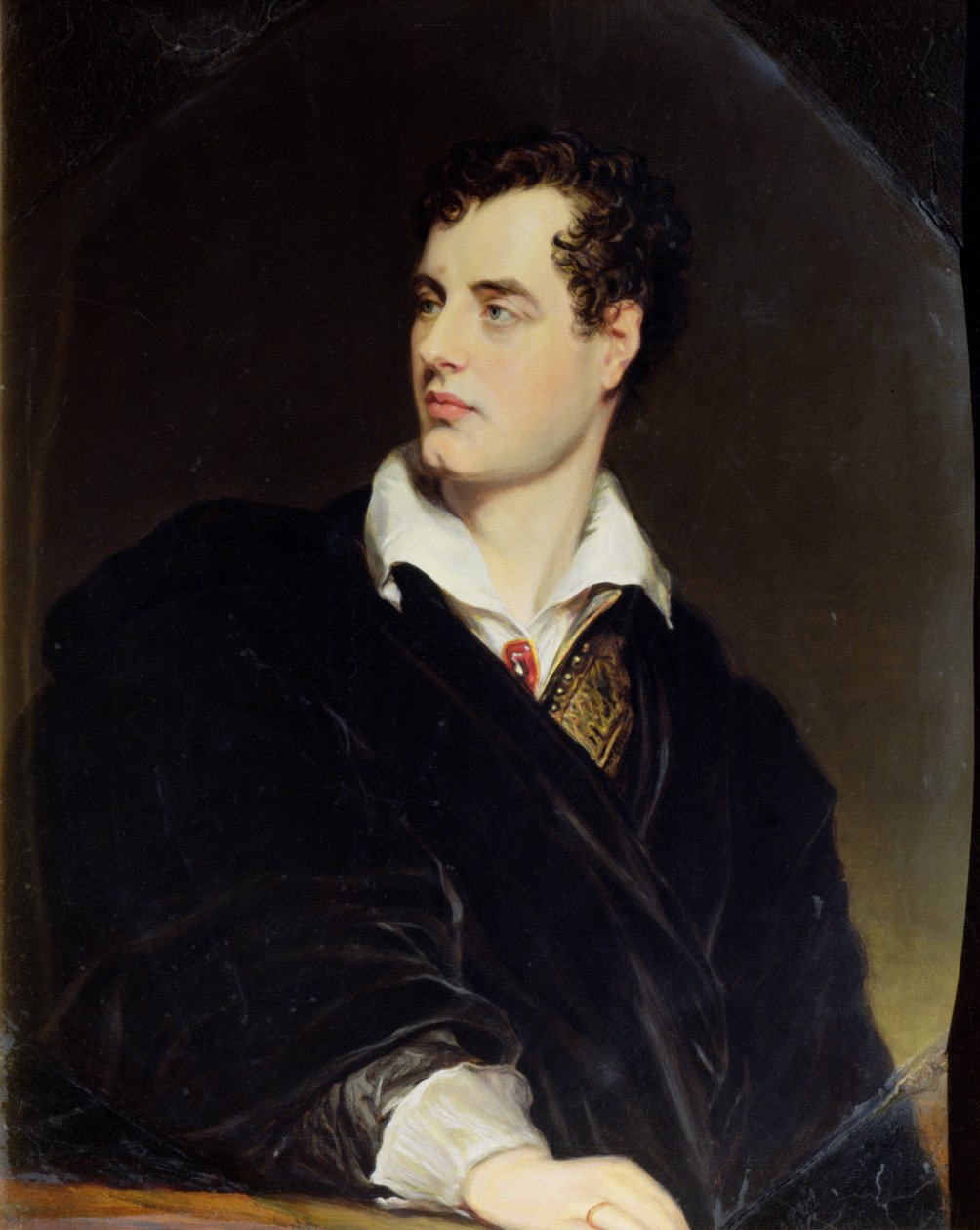 Lord Byron po Portret namalowany przez Thomasa Phillipsa w 1814 (patrz 41918), 1844 (emalia) autorstwa William Essex