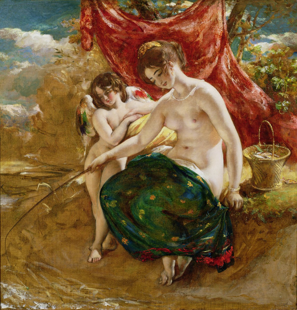 Wędkarstwo miłości, 1831 autorstwa William Etty
