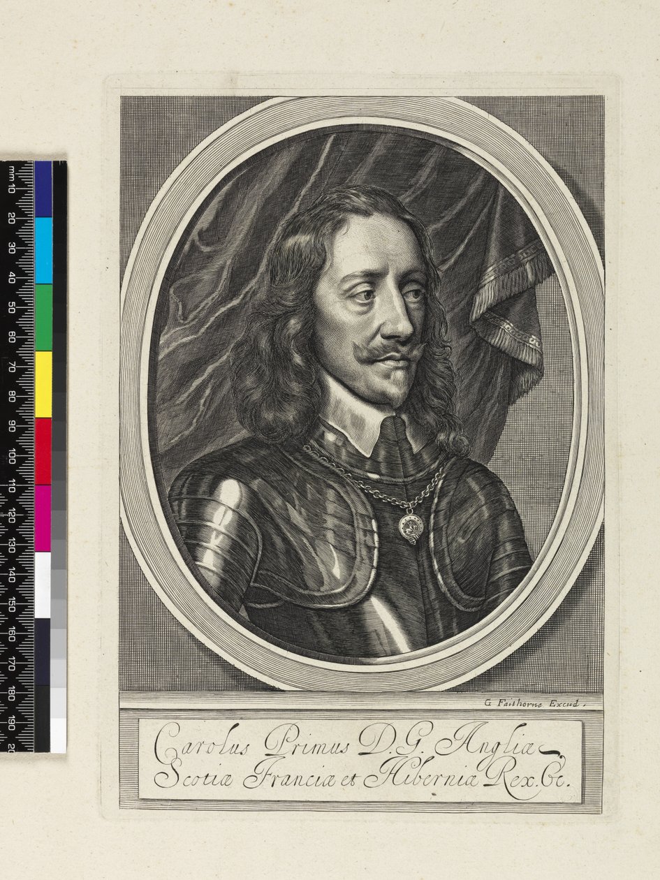 Portret Karola I, 1658 autorstwa William Faithorne