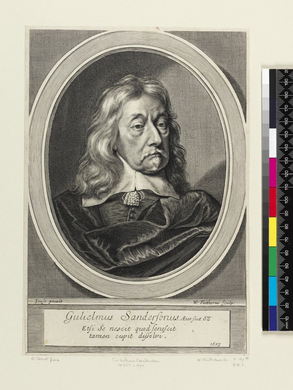 Sir William Sanderson, 1658 r autorstwa William Faithorne