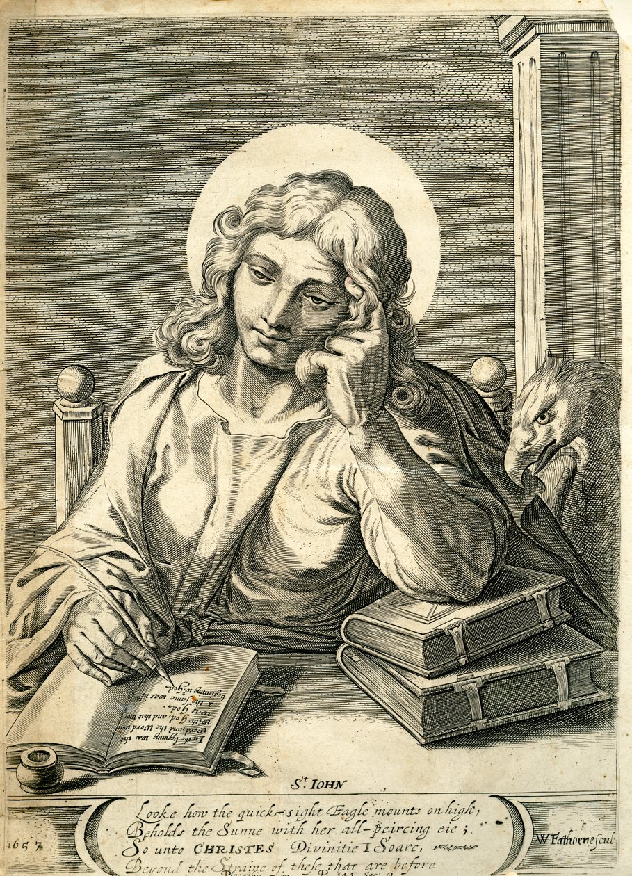 Św. Jan Ewangelista, 1657 autorstwa William Faithorne