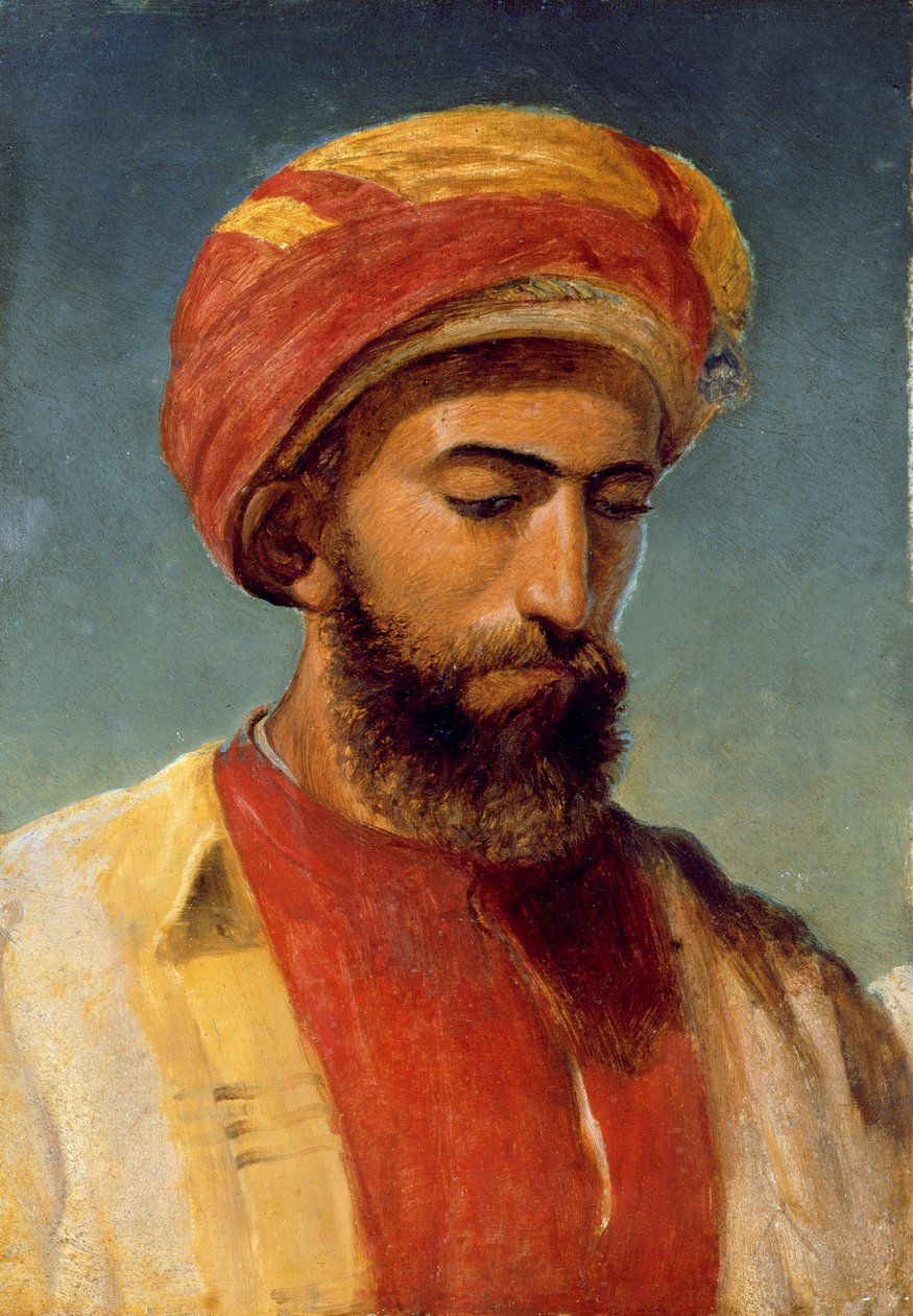 Portret mężczyzny w turbanie autorstwa William Gale