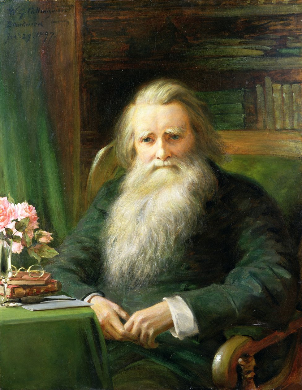Portret Johna Ruskina (1819-1900) 1897 autorstwa William Gersham Collingwood