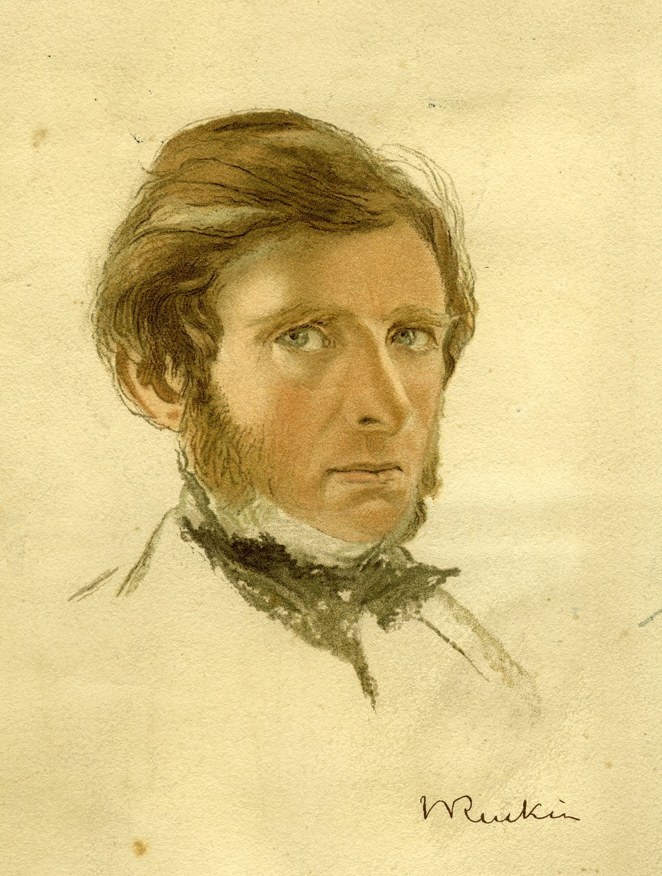 Portret Johna Ruskina, c.1861 autorstwa William Gersham Collingwood
