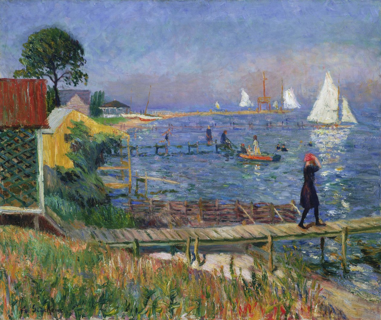 Kąpiących się w Bellport autorstwa William James Glackens