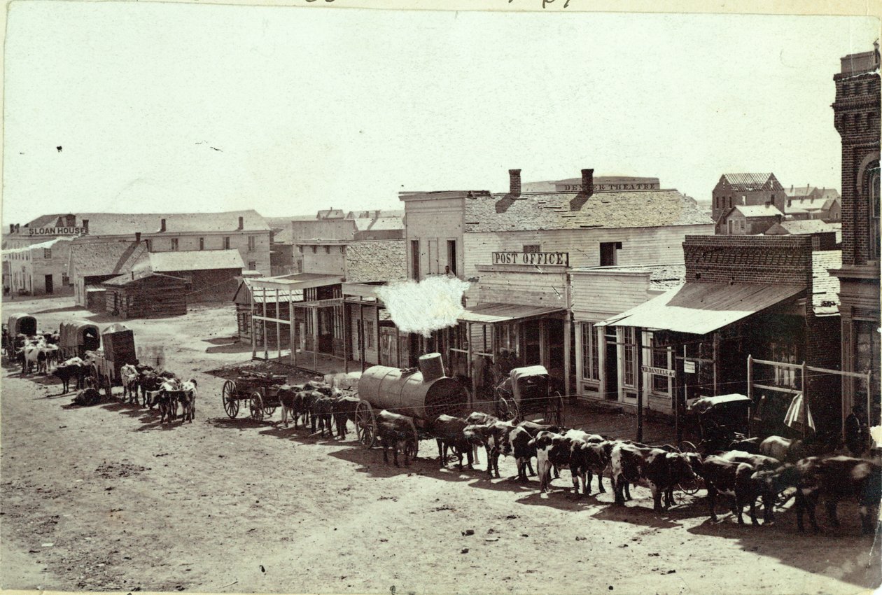 Larimer St, Denver, Kolorado, 1862 autorstwa William Gunnison Chamberlain