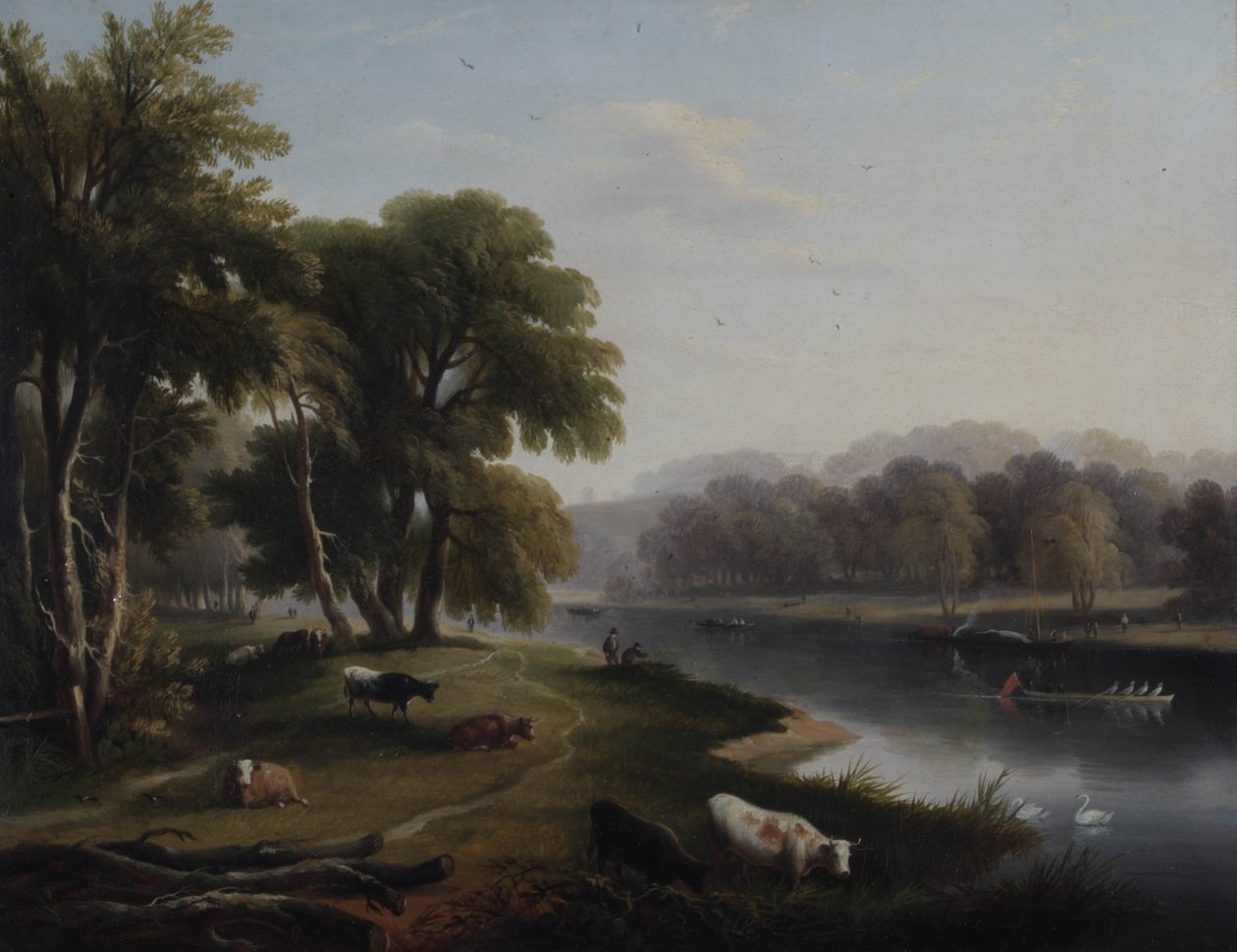 Widok na Tamizę w Twickenham, 1820 autorstwa William Havell
