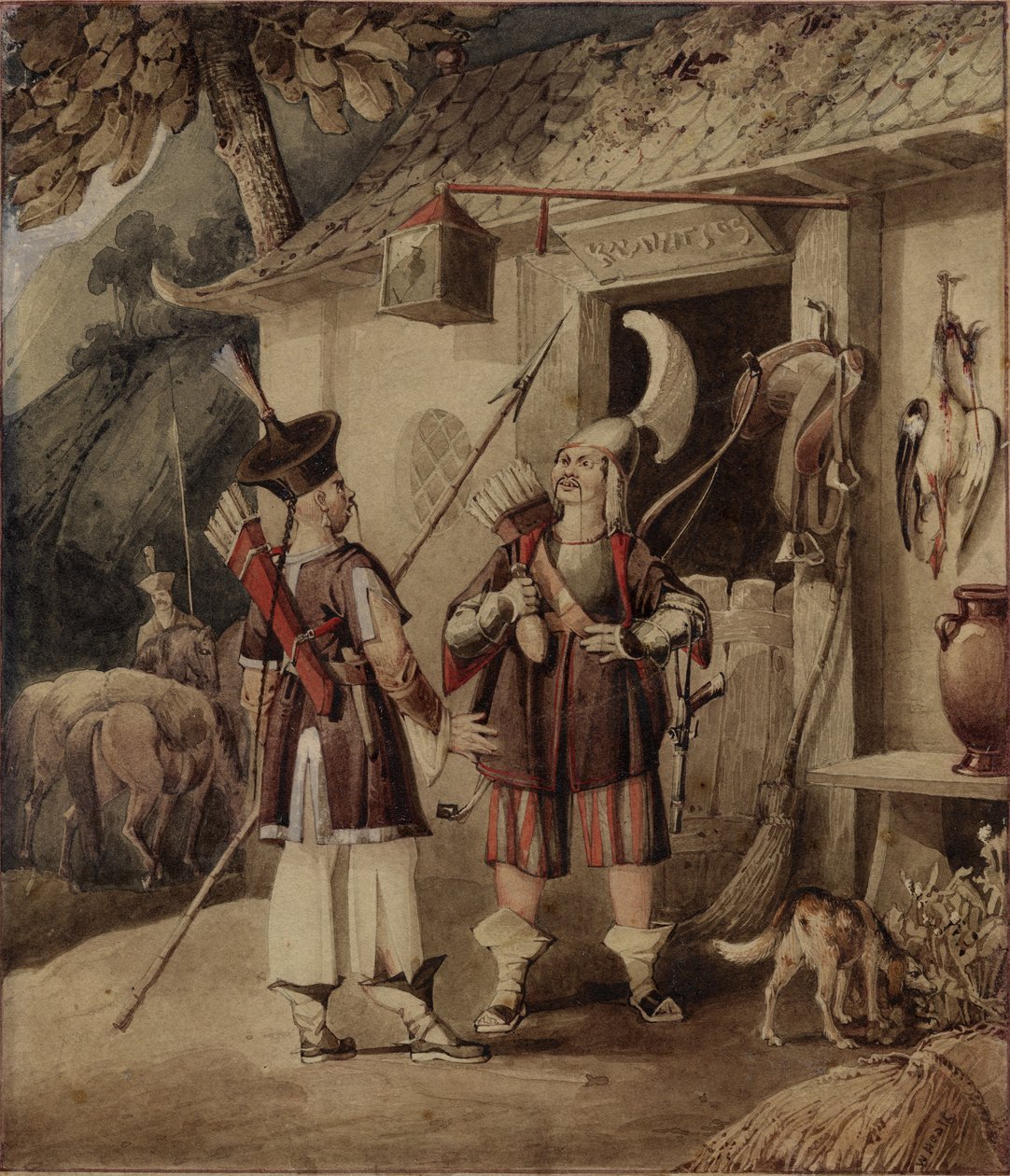Chińscy Tatarzy w strojach wojennych autorstwa William Heath